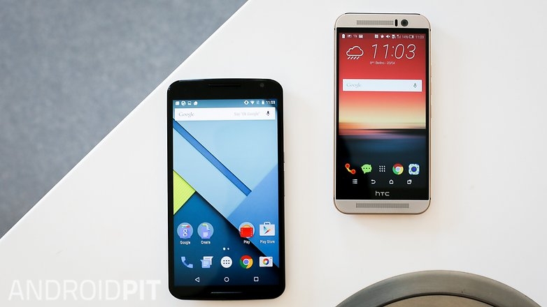 Màn hình HTC One M9 và Nexus 6