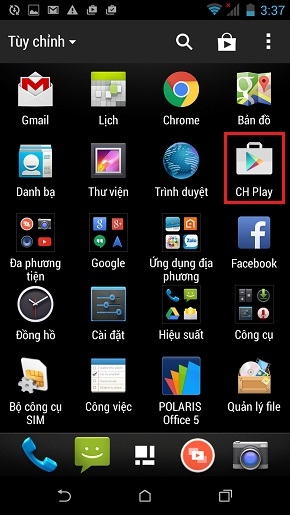 Cài đặt mật khẩu cho CH Play