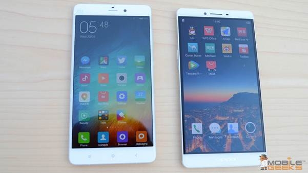 Màn hình Oppo R7 Plus và Xiaomi Mi Note