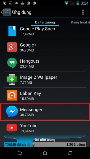 Đăng xuất khỏi Facebook Messenger