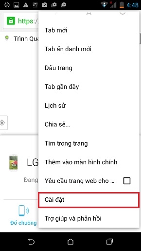 Thay đổi công cụ tìm kiếm trên trình duyệt Chrome