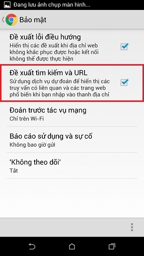 Bật tính năng đề xuất tìm kiếm và URL trên trình duyệt Chrome
