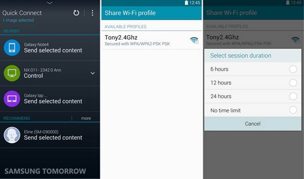 Chia sẻ Wifi trên Samsung Galaxy Note 4