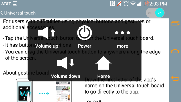 Chỉnh Accessibility trên lg g3