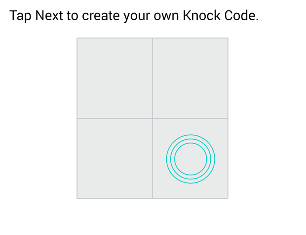 Thiết lập Knock Code