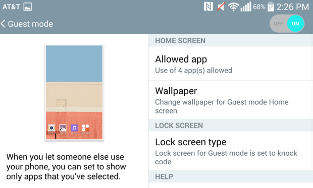 Sử dụng chế độ Guest Mode trên LG G3