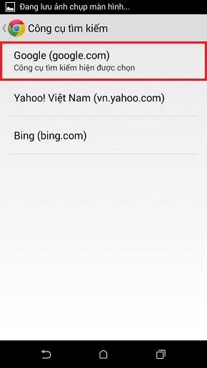 Thay đổi công cụ tìm kiếm trên trình duyệt Chrome