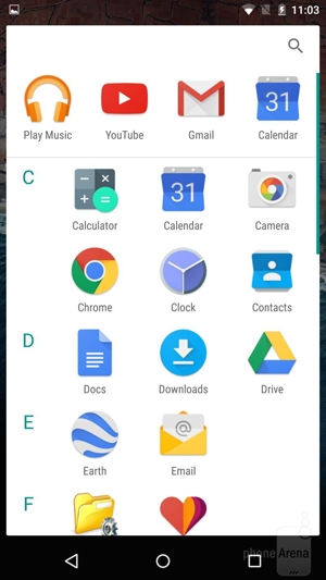 App drawer trong Android M