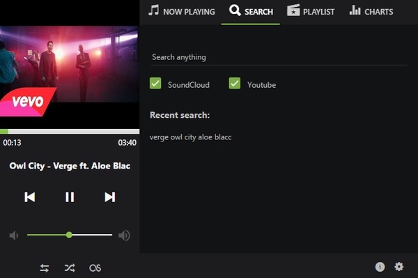 Giao diện SoundCloudify
