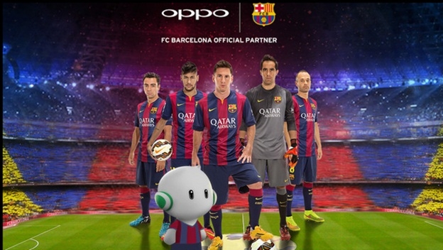 Oppo hợp tác quảng cáo với FC Barcelona