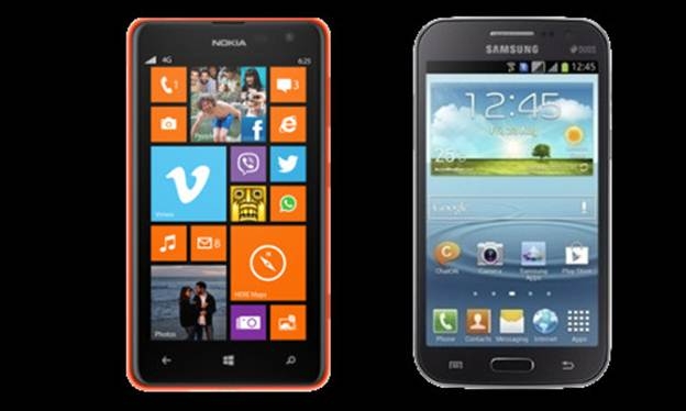 Lumia 625 và Galaxy Win