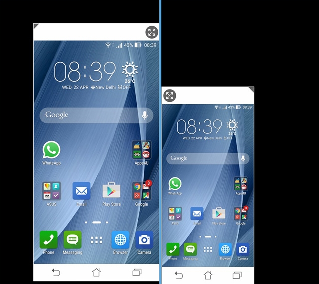 Kích hoạt chế độ sử dụng điện thoại bằng một tay trên Zenfone 2