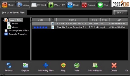 Tab My Files - Quản lý các file đã download