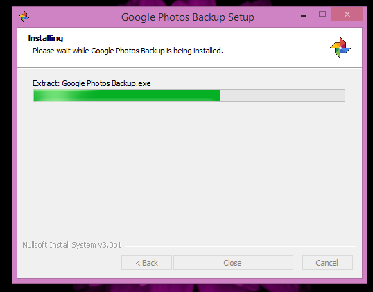 Quá trình cài đặt Google Photos sẽ diễn ra rất nhanh chóng.