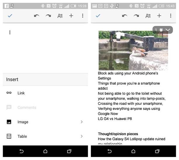 Bây giờ bạn có thể chèn hình ảnh vào tài liệu Google Drive (Google Docs) trực tiếp từ camera