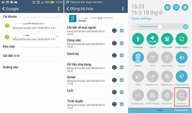 Tắt đồng bộ dữ liệu tự động