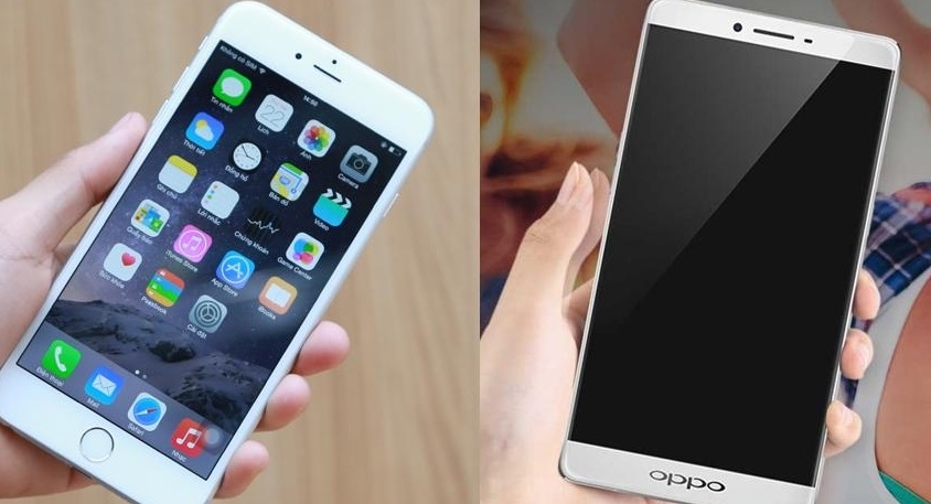 Thiết kế Oppo R7 Plus và iPhone 6 Plus