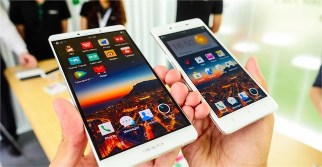Màn hình Oppo R7 Plus và iPhone 6 Plus
