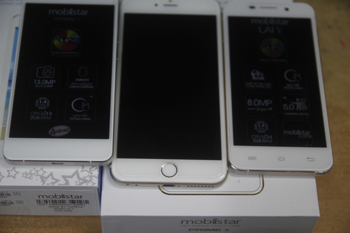 Mobiistar Prime X và Mobiistar Lai Y với iPhone 6 PLus