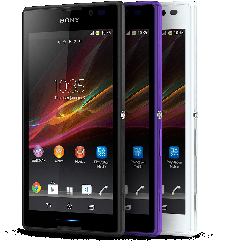 Cấu hình phần cứng mạnh mẽ đến từ vi xử lý lõi tứ 1.2GHz của Sony Xperia C C2305