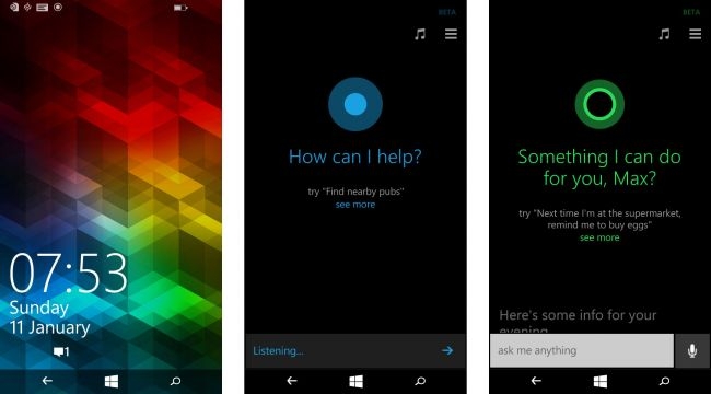 Tính năng trợ lý ảo Cortana