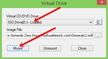 Vào thư mục “Mount”, phía trên phần “IOS Drive” chữ “Eject” chuyển thành chữ “Loader”.