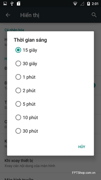 Điều chỉnh màn hình hiển thị
