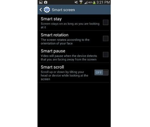 Vô hiệu hóa tính năng Smart Screen trên màn hình Galaxy S4