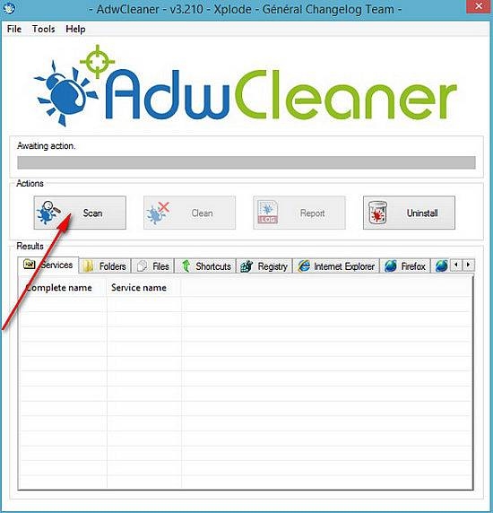 Sử dụng phần mềm Adwcleaner