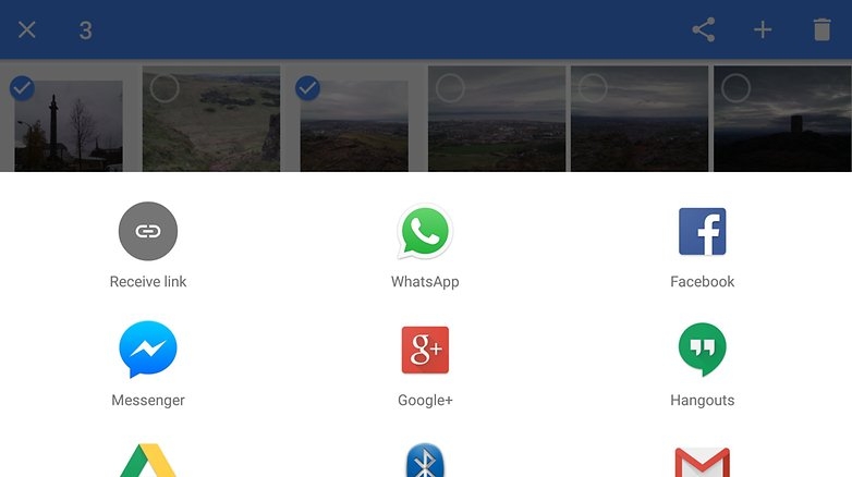 tuỳ chọn chia sẻ trên Google Photos