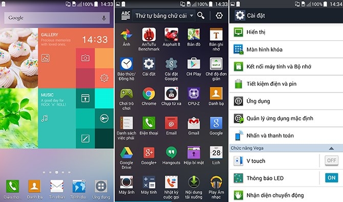 Máy được trang bị hệ điều hành Android 4.4.2