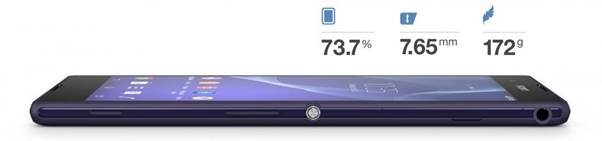 Thiết kế tinh tế, sang trọng của Sony Xperia T2 Ultra Dual