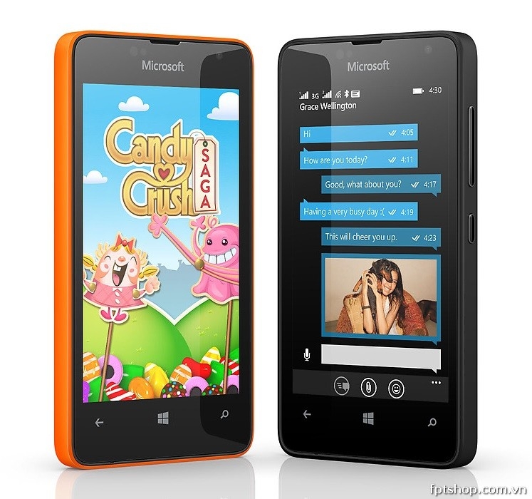 Microsoft Lumia 430 sở hữu dáng vẻ bên ngoài dạng thanh