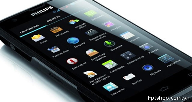 Philips Xenium W6610 có màn hình 5 inch, độ phân giải 540 x 960 pixel, pin khủng 5.300 mAh
