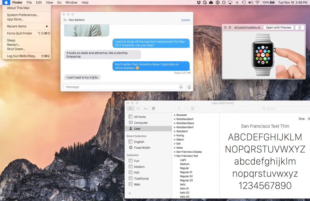 Thay đổi Font chữ mới trên iOS 9
