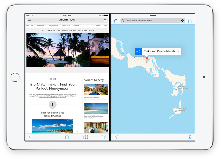 ứng dụng phân chia màn hình trên iPad