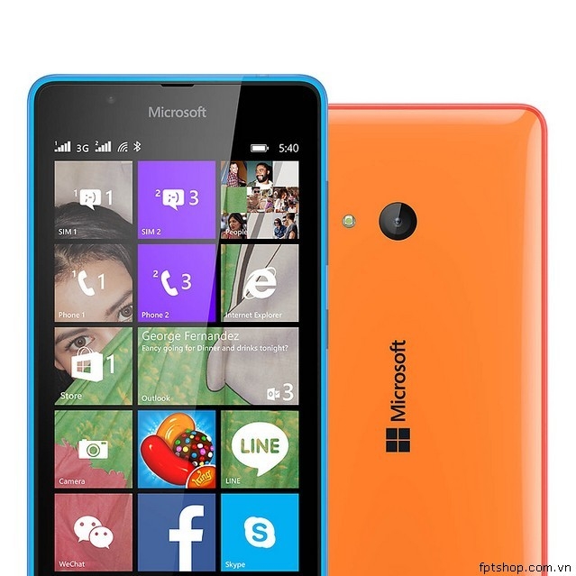 Thiết kế của Microsoft Lumia 540 Dual Sim