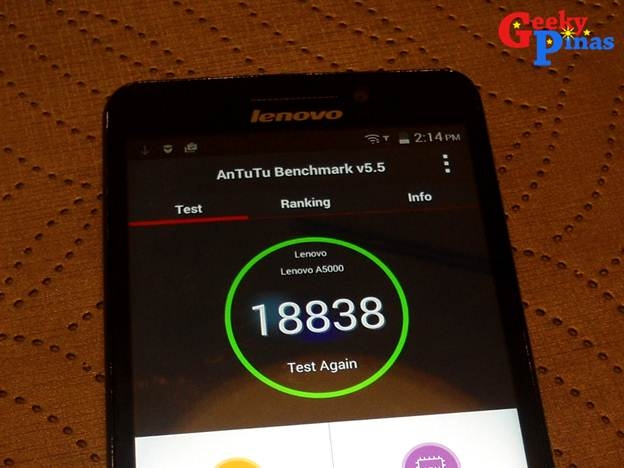 Điểm đo hiệu năng tổng thể của máy trên AnTuTu Benchmark