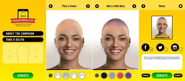 #NoHairSelfie