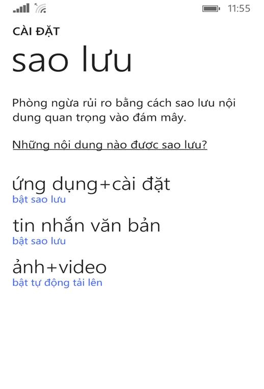 Khả năng sao lưu và phục hồi