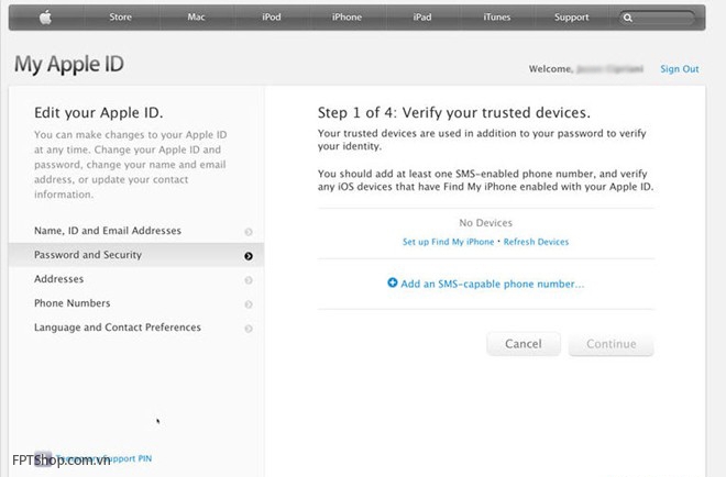 Bảo mật 2 lớp Apple ID