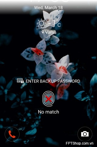 Các phím bấm vật lý và cảm ứng vân tay