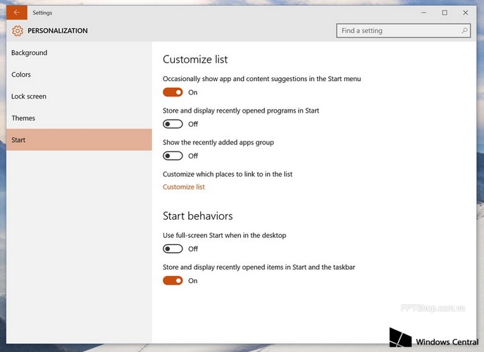Xóa danh sách các ứng dụng thường sử dụng ra khỏi Start menu