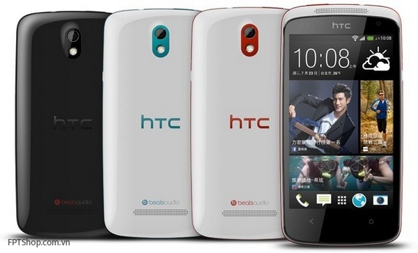 HTC Desire 500 sở hữu thiết kế nhựa thon gọn