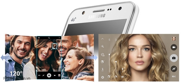 Camera với đèn flash LED là điểm đáng chú ý nhất trên Galaxy J5 và J7