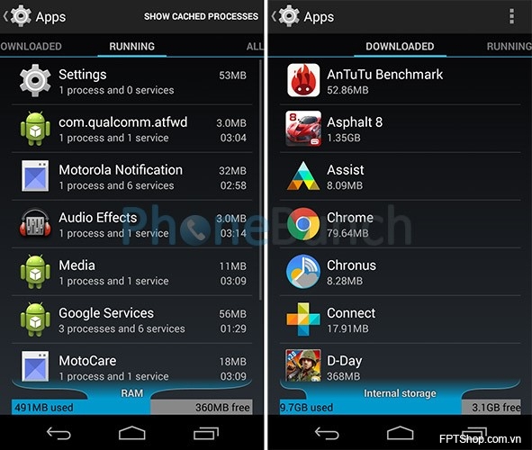 Hiệu năng Moto G Dual Sim