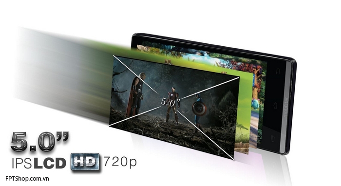 Màn hình 5 inch HD IPS cho hình ảnh sống động hơn