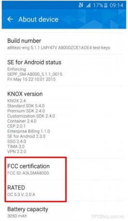 Thong tin ve Galaxy A8