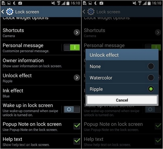 Loại bỏ hiệu ứng động trên màn hình khóa Galaxy S4
