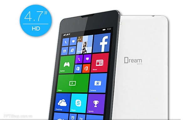 Màn hình công nghệ OGS tiên tiến, độ phân giải HD siêu nét của Q-Mobile Dream W473